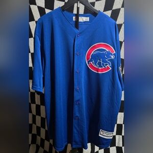 Chicago Cubs 2016 World Series Scrwarber Majestic Cool Base Patch Jersey 2XL